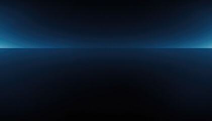 Empty dark concrete wall room studio background and floor perspective with blue soft light displays
4