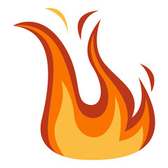 Fire Border with Colorful Cartoon Design and Shape. Vector Illustration