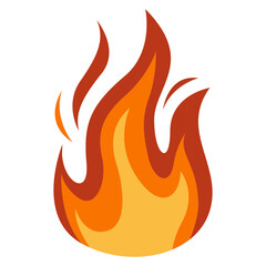 Fire Border with Colorful Cartoon Design and Shape. Vector Illustration