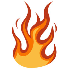 Fire Border with Colorful Cartoon Design and Shape. Vector Illustration