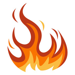 Fire Border with Colorful Cartoon Design and Shape. Vector Illustration