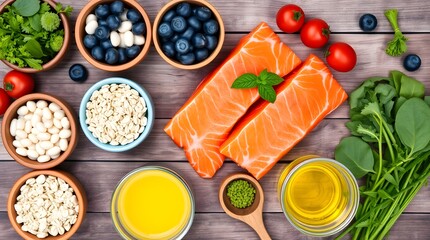 Healthy foods displayed with vibrant ingredients promoting nutritious choices for a balanced lifestyle meal plan

