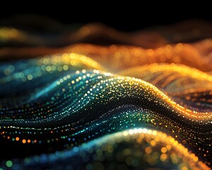 Abstract Glittering Wave Background