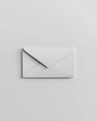 Blank White Envelope on White Background