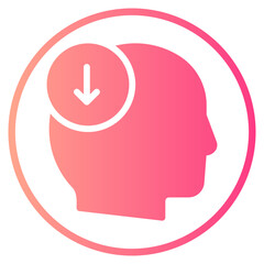 down arrow gradient icon