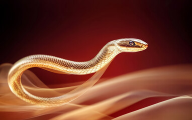 Fototapeta premium Golden snake theme business background