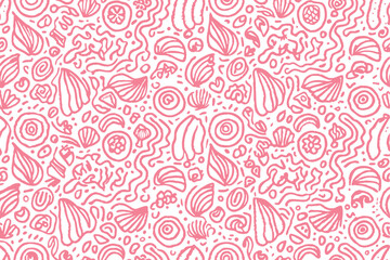 Seamless Red Heart Pattern for Valentine&rsquo;s Day Cards and Romantic Decor