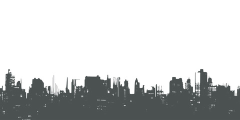 Fototapeta premium Skyscraper and office building silhouette background, highlighting urban design. Suitable for real estate promotion, architectural visuals and modern design projects.