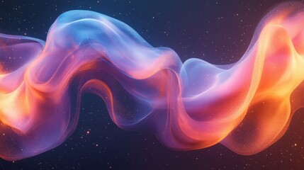 Futuristic Digital Waveforms in Pastel Background