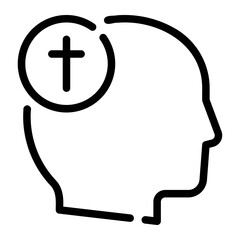 christianism line icon