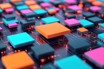 Obraz premium Simplified task prioritization board for minimalist productivity futuristic tone vivid