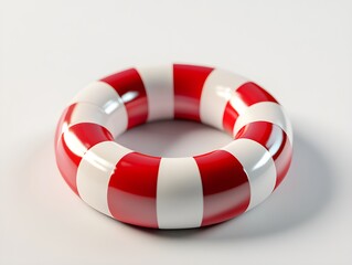 Red and White Life Ring Buoy