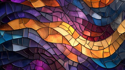 Fototapeta premium Mesmerizing abstract background featuring vibrant colors and intricate patterns created by dynamic brushstrokes and curved lines. Generative AI
