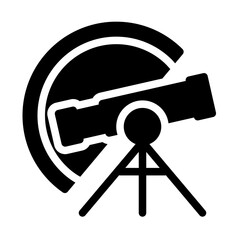 Icon Telescope Astronomy With Style Glyph 