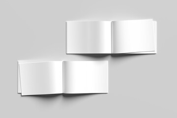 illustration A5 Landscape Magazine Mockup blank blank cover