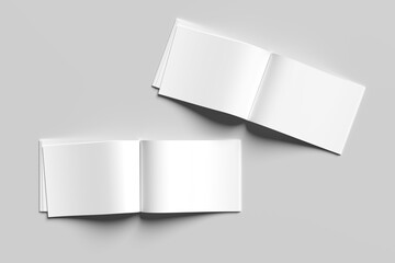 A4 Landscape Magazine Mockup 3D illustration 