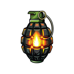 Design a sleek, futuristic energy grenade; high-tech, metallic, glowing core, intricate details, sci-fi aesthetic.