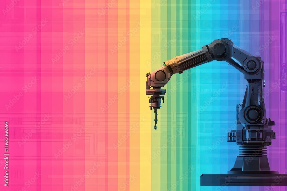 Poster advanced robotic arm assembling intricate components with precision focus on, cuttingedge manufactur