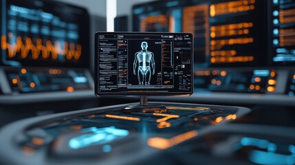 Naklejka premium Transforming telemedicine ai-driven virtual healthcare environments