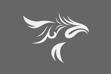 eagle head minimalist abstract logo