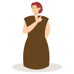 Business People Pointing. Promotion and Presentation Concept. Vector Illustration in Flat Cartoon Style.