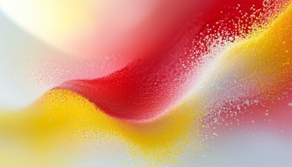 Vibrant Soft Abstract Waves of Red, Yellow, and White Light with a Fluid Texture