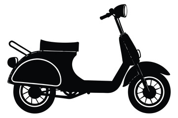 scooter silhouette, scooter bike vector illustration, scooter icon symbol 