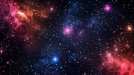 Fototapeta premium Light Purple, Pink vector layout with cosmic stars. Space stars on blurred abstract background with gradient. Smart design for your business advert.