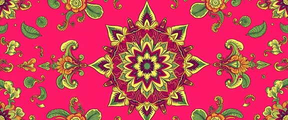 "Paisley Elegance: A Vibrant Mandala Tapestry"