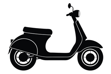 scooter silhouette, scooter bike vector illustration, scooter icon symbol 