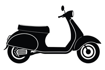 scooter silhouette, scooter bike vector illustration, scooter icon symbol 