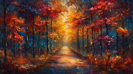  enchanted autumn path