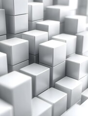 Obraz premium Abstract White Cubes Background