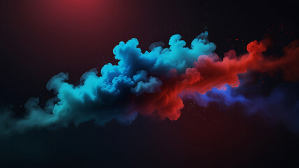 Background with blue vs red smoke effect