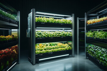 Modern Vertical Farming System for Fresh Produce