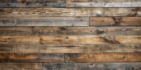 Obraz premium Rustic Weathered Wood Planks Background Texture for Design Projects