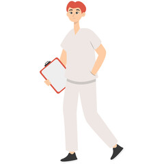 People Medical Staff Illustration. World Pharmacist Day Celebration. Flat Vector Character