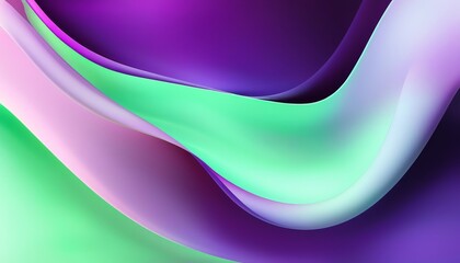 Obraz premium Soft Abstract Gradient in Deep Purple and Pale Aqua with Flowing Lines and Smooth Curves