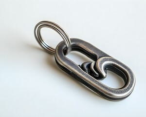 Obraz premium Metal Carabiner Keychain Close-up
