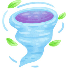 Hand Drawn Cute Tornado Illustration