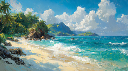 Fototapeta premium tranquil island shoreline