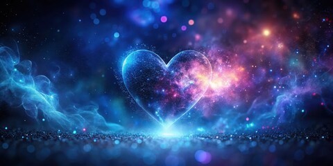 Celestial Heart A Cosmic Love Symbol in a Sparkling Galaxy