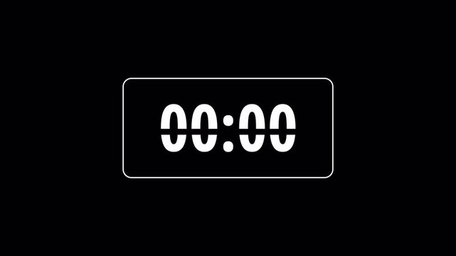 Five second countdown timer animation on transparent background 5 to 0 countdown video