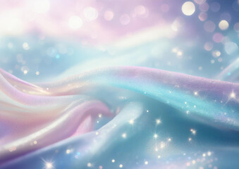 柔らかな光と水色の布地背景イメージ