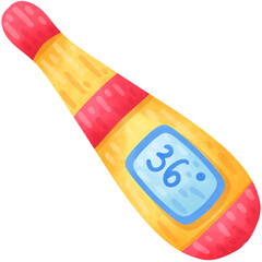 Hand Drawn Cute Thermometer Illustration