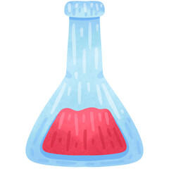 Hand Drawn Cute Laboratory Flask Illustration