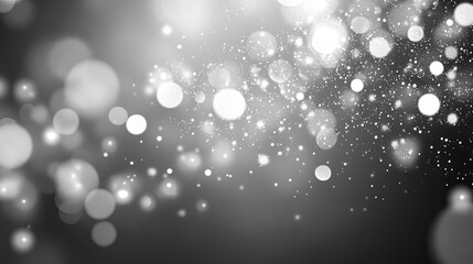 Abstract background of soft silver and white glitter lights, vintage style, de-focused for elegant banner design