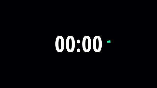 Five second countdown timer animation on transparent background 5 to 0 countdown video