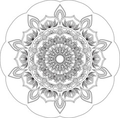 This is mandala line art.