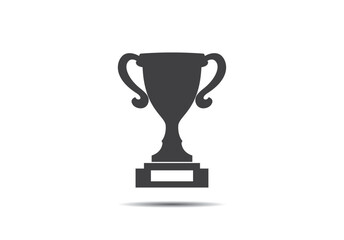 Trophy cup icon vector illustration on background